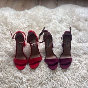 Steve Madden Red and Burgundy Heels